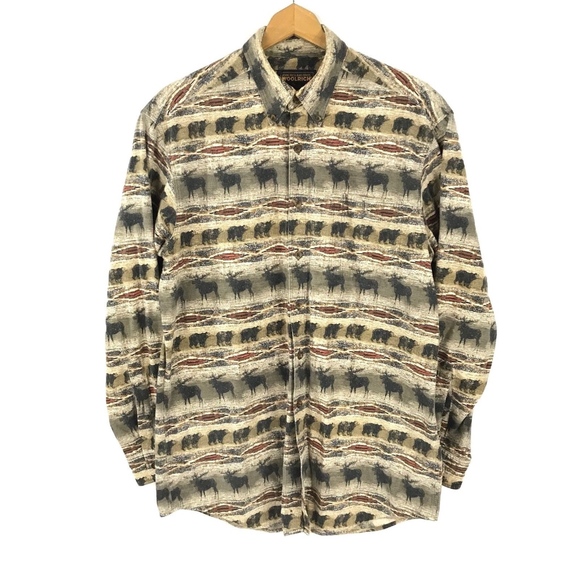 Woolrich Other - WOOLRICH MENS LARGE BUTTON DOWN SHIRT ANIMAL PRINT